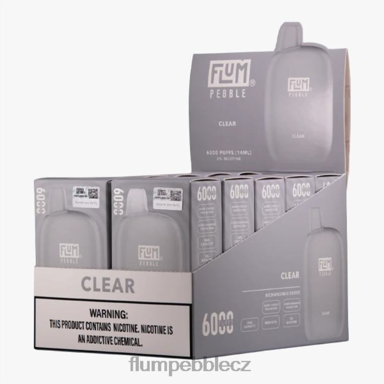 FLUM PEBBLES 6000 šluků 10 balení Průhledná Z88NP23 Flum Pebble Vape CZ