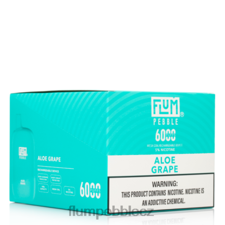 FLUM PEBBLES 6000 šluků 10 balení aloe hroznový Z88NP3 Flum Pebble Vape CZ