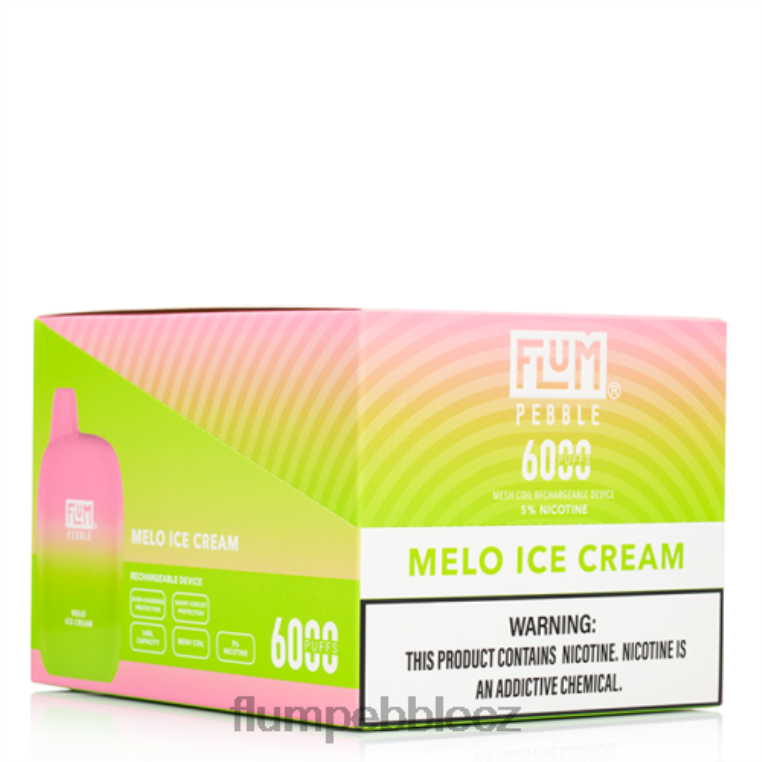 FLUM PEBBLES 6000 šluků 10 balení zmrzlina melo Z88NP56 Flum Pebble Vape Near Me
